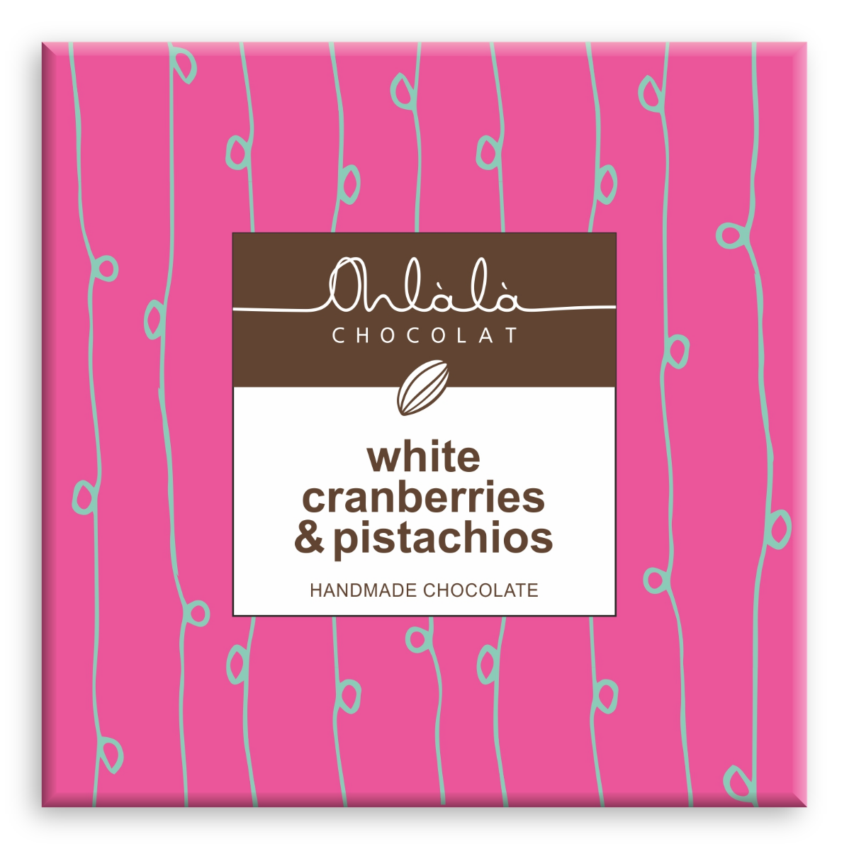 WHITE CHOCOLATE WITH CRANBERRIES AND PISTACHIOS